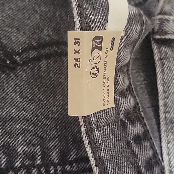 Levi's Women's Grey Jeans Straight Leg Baggy Mid Rise - Picture 11 of 12